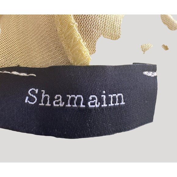 Yellow Shamaim Open-Front Cardigan Short Sleeves Top L - Picture 5 of 6